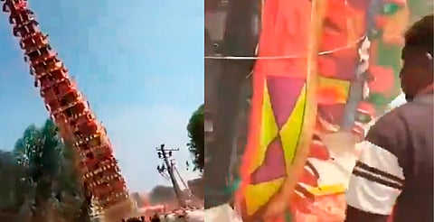 Carruaje de 36 metros de altura se derrumba en la India [Video]