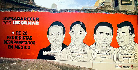 MURAL PARA HONRAR LA MEMORIA DE LOS PERIODISTAS DESAPARECIDOS