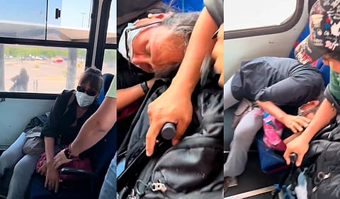 Mujer se niega a quitar bolsa de asiento desocupado en el transporte público y usuarios la confrontan [Video]