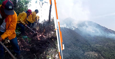 Continúan brigadistas combatiendo incendio forestal en Pátzcuaro