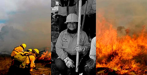 Lamentable, brigadista muere mientras combatía incendio forestal en Tuxpan