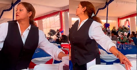 Mesera se parece a Rihanna y causa sensación en redes [VIDEO]