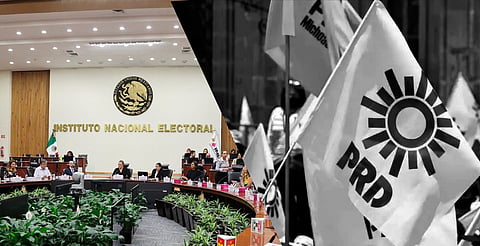 INE notifica al PRD pérdida de registro tras resultados electorales; dictan medidas