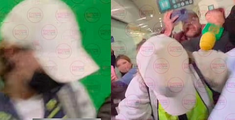 Belinda se disfraza de personal de aeropuerto para evitar a la prensa