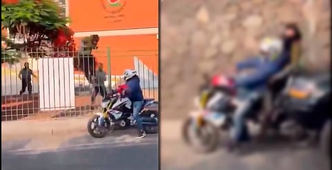 Encapuchados tratan de quemar casilla, intentan escapar y auto los embiste [VIDEO]