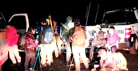 Rescatan a 14 excursionistas leoneses extraviados en el Paricutín