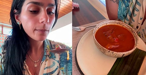"Dios Bendiga México", dice Mia Khalifa al probar el menudo [VIDEO]