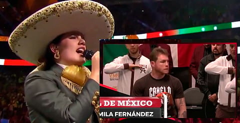 Hija de Alejandro Fernández se equivoca al cantar el Himno Nacional Mexicano  