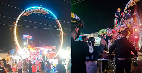 Quedan de cabeza por falla en juego mecánico de Feria de Ocotlán [VIDEO]