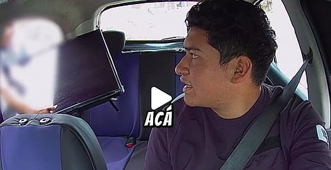 Uber no deja que pasajero lleve tele en brazos y divide opiniones