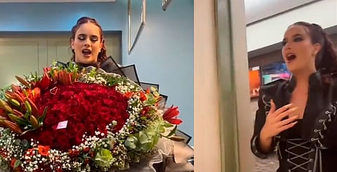 Karime Pindter sorprende a Gala Montes con impresionante ramo [VIDEO] 