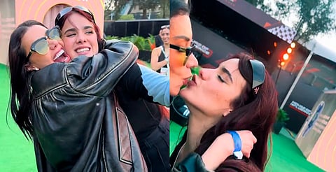 ¿Ya son novias? Karime Pindter besa a Gala Montes después de llevarle serenata [VIDEO]