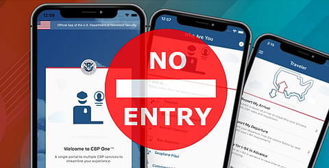 No entry CBP ONE