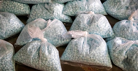 Aseguran 18 mil dosis de cristal y fentanilo en empresa de paquetería, en Yucatán
