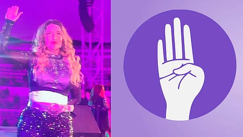 Señal de Auxilio: el mensaje silencioso que hizo Alicia Villarreal en concierto en Michoacán