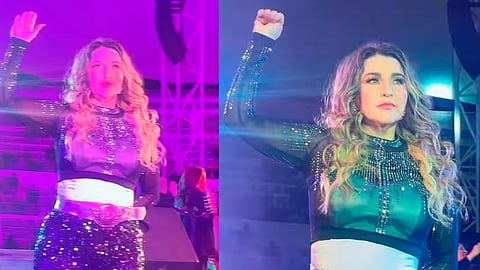 Alicia Villarreal preocupa a sus fans con señal de auxilio durante concierto en Michoacán [Video]
