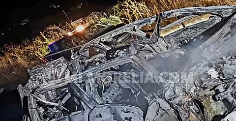 Joven de 17 años muere calcinada tras volcadura en carretera Zináparo-Churintzio