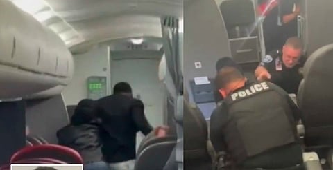 Detienen a pasajero de avión que se comió un rosario para "huir de demonios" [VIDEO]