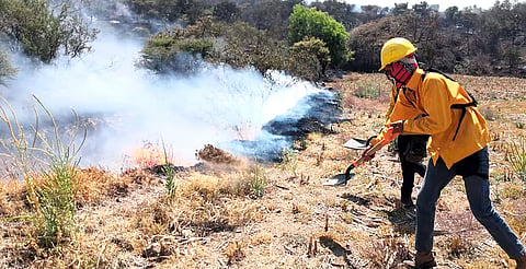 Bajo control incendios forestales en Morelia