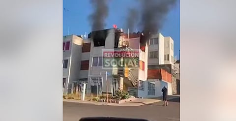 Reportan incendio en departamento al poniente de Morelia 