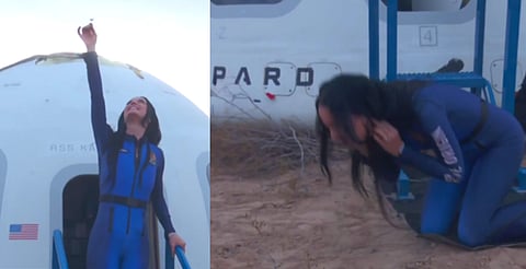 Lanzan al espacio a Katy Perry y a otras mujeres; besó la Tierra al volver [Video]
