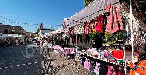 Comerciantes se instalan en el Centro Histórico de Morelia por Semana Santa