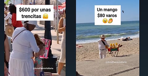 Mango en $80 y trenzas en $600: critican precios en playas de Puerto Vallarta