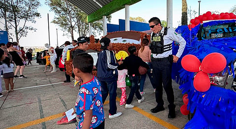 Policía Morelia celebra en grande con niñas y niños en la Feria de la Niñez "Juguemos por la paz" 
