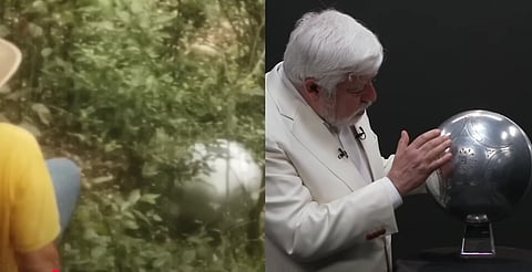 Maussan muestra OVNI tipo esfera que aterrizó en Colombia