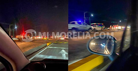 Choque entre 2 vehículos deja 1 herido en la Morelia-Salamanca 