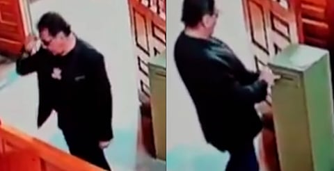 Entra a iglesia de CDMX a robar limosnas, pero primero se persigna [Video]