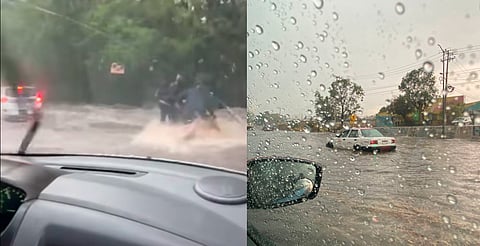 Al menos seis vialidades resultaron afectadas en Morelia por la lluvia de esta tarde
