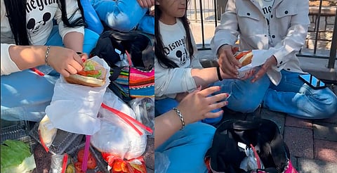 ¡Con jitomate y aguacate! Familia arma tortas en Disneyland y desata debate