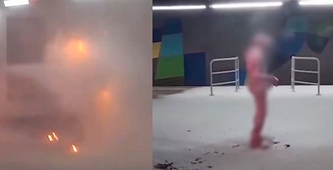 Video sensible: Hombre se prende fuego en estación del metro de São Paulo, Brasil 