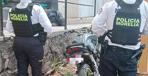 Policía Morelia recupera motocicleta robada en la colonia Primo Tapia 