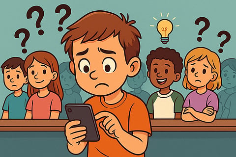 5 niños con diferentes capacidades por el uso de la IA, especialmente chatGPT