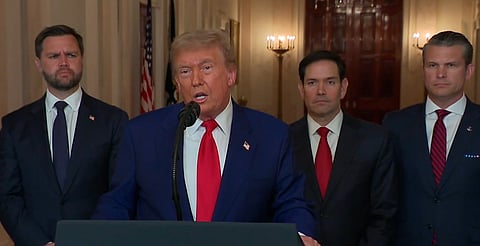 En mensaje a la nación, Donald Trump advierte que, si no hay paz, habrá más bombardeos