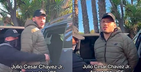 Filtran video del arresto de Julio César Chávez Jr. en EE.UU 