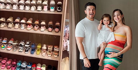 Samuel García y Mariana Rodríguez causan polémica por mostrar clóset de su hija con más de 120 pares de zapatos