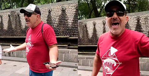 Mexicana enfrenta a extranjero por orinar en Chapultepec [VIDEO]