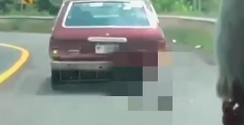 Atan a perrito a auto y lo arrastran por carretera Quiroga-Morelia, denuncian 