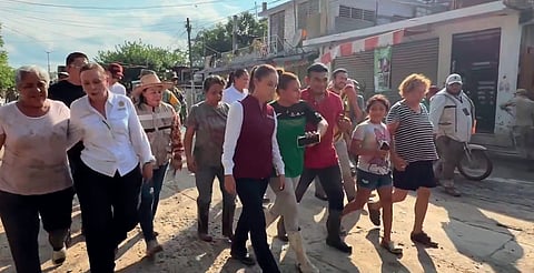 Sheinbaum descarta riesgo por aumento del río Pánuco en Tamaulipas