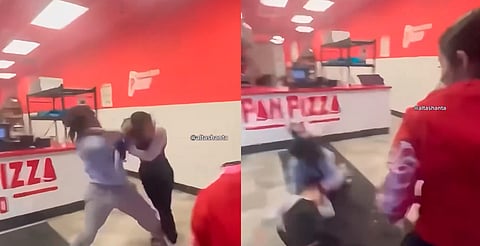 Intentan atacar a joven en pizzería y ella se defiende con técnicas de artes marciales [VIDEO]