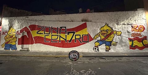 Canarios y pasión: grafiti por 20 años de Zona Centro