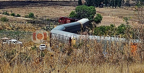 Se descarrila tren en Maravatío, Michoacán