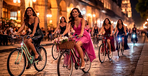 Rodada de gala en tacones recorrerá Morelia para visibilizar a mujeres ciclistas