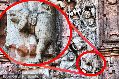 Perrito en la fachada de la Catedral de Morelia lleva más de 200 años y casi nadie lo ha visto