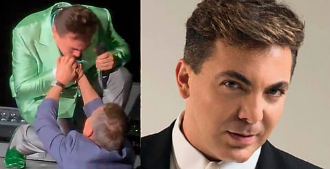 Ovacionan a Julio César Chávez tras homenaje de Cristian Castro en concierto