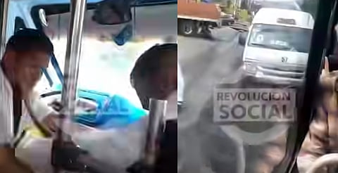 Choferes de ruta 1 protagonizan pelea tras disputa en plena vía pública en Morelia 