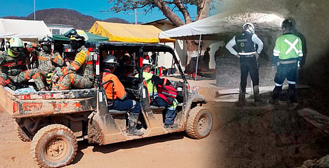 Operativo se intensifica en mina de Sinaloa; mineros siguen desaparecidos